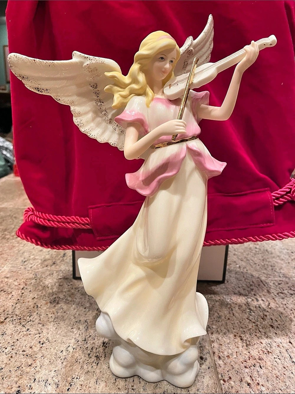 Lenox Heavenly Harmony Angel with Violin Lighted Figurine Porcelain Lighted